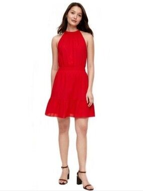 Aritzia x Wilfred Red Halter Mini Dress